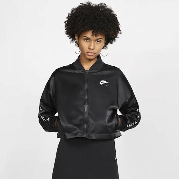 Nike Air Satin Cropped Jacket - Stylish & Comfortable - Picture 1 of 8
